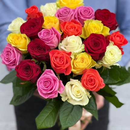 Букет из разноцветных роз - купить с доставкой в Пензе